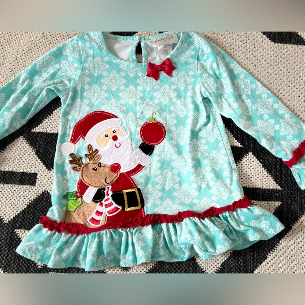 Emily rose Santa shirt size 4 - Picture 1 of 3